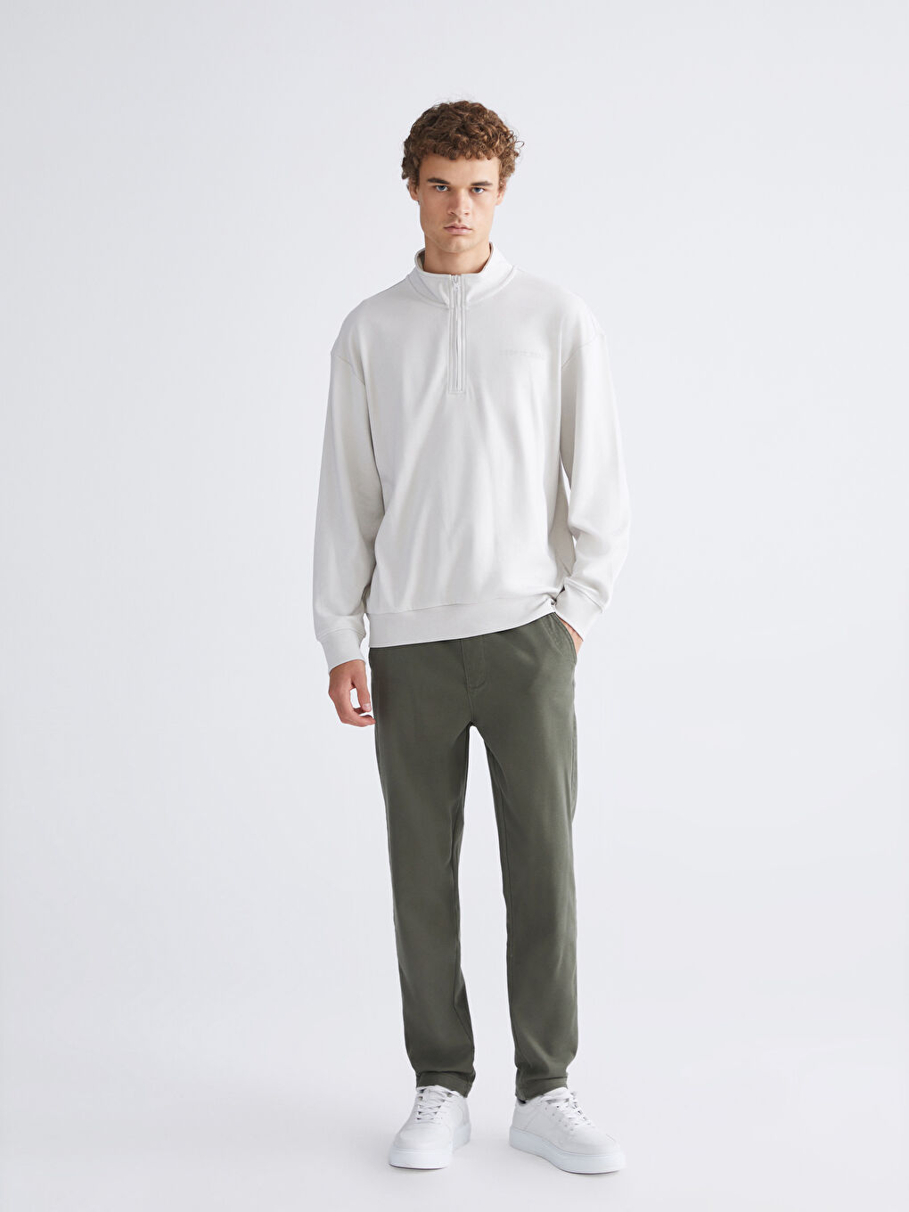 XSIDE Funnel Neck Printed Men's Sweatshirt -W54269Z8-ZAK