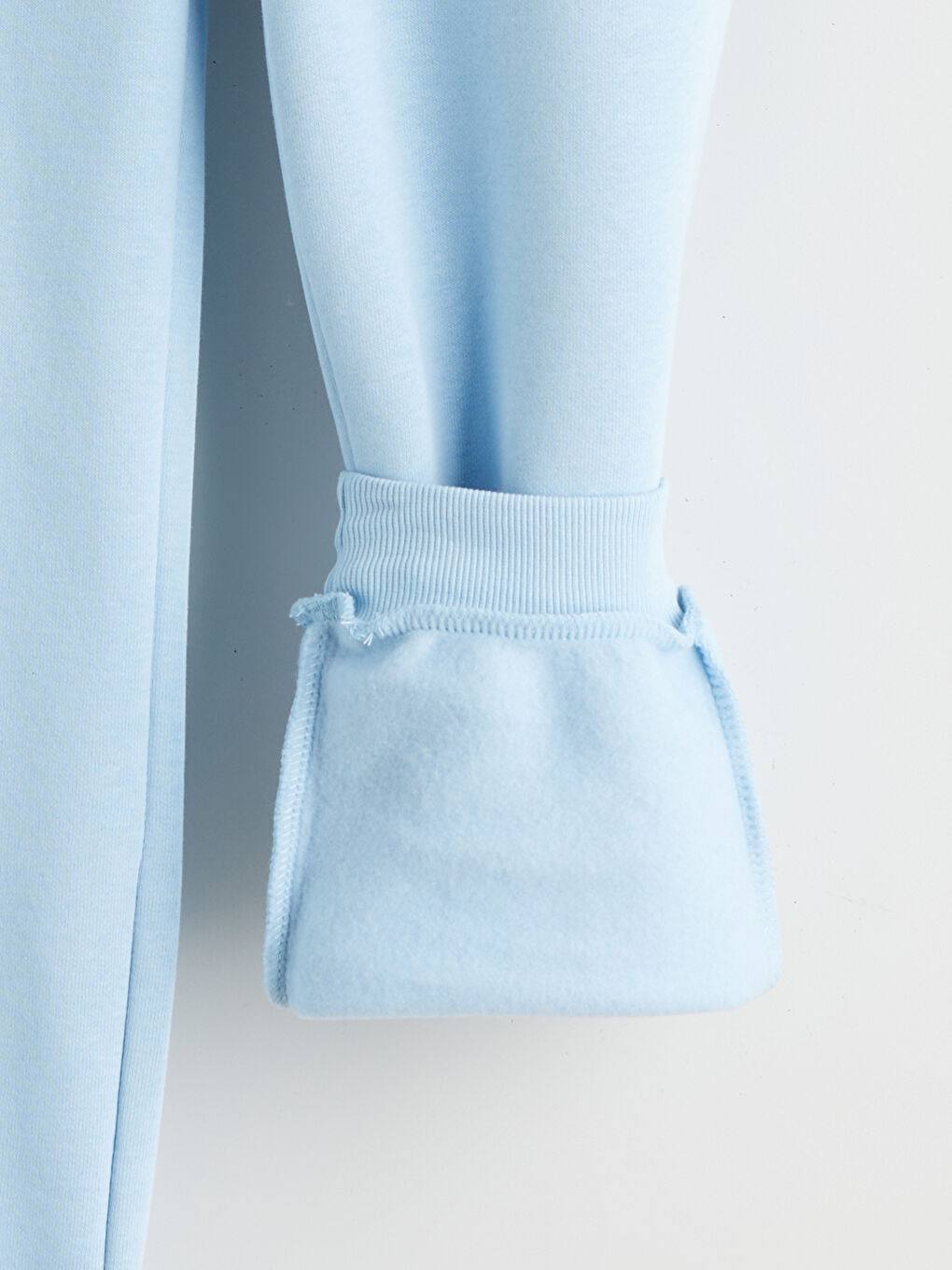 Қыздарға арналған қалың манжеті бар балақ джоггер спорттық шалбары серпімді белдікпен-1