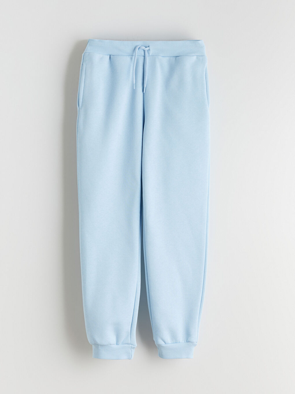 Қыздарға арналған қалың манжеті бар балақ джоггер спорттық шалбары серпімді белдікпен-3