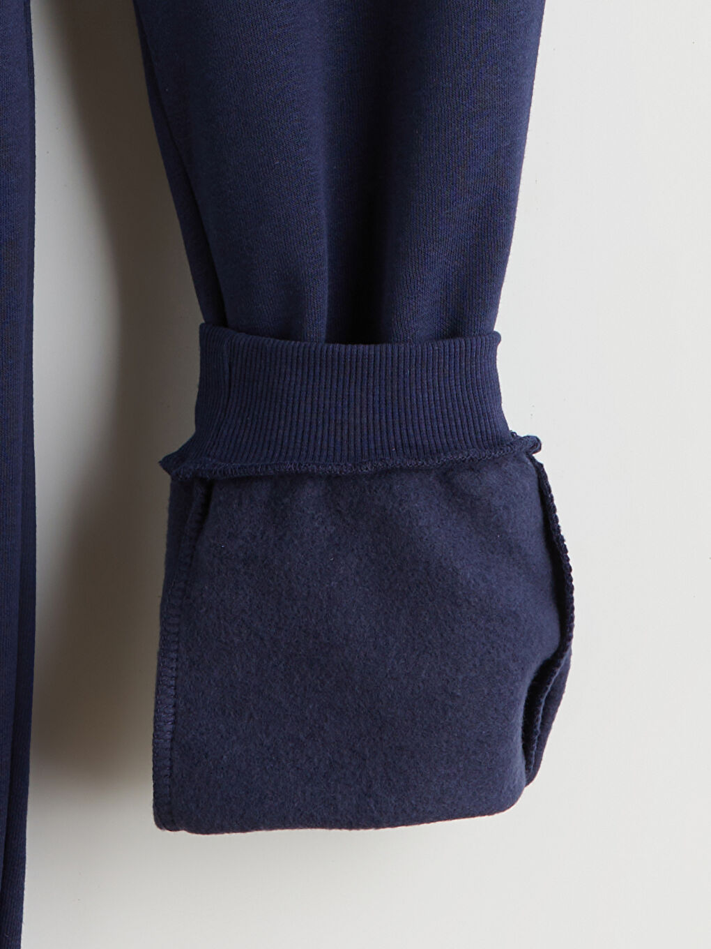 Lacivert Beli Lastikli Kız Çocuk Kalın Jogger Eşofman Altı-2