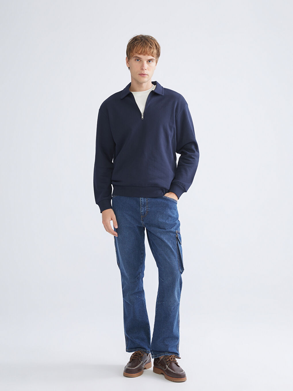 Polo Neck Men's Sweatshirt-1