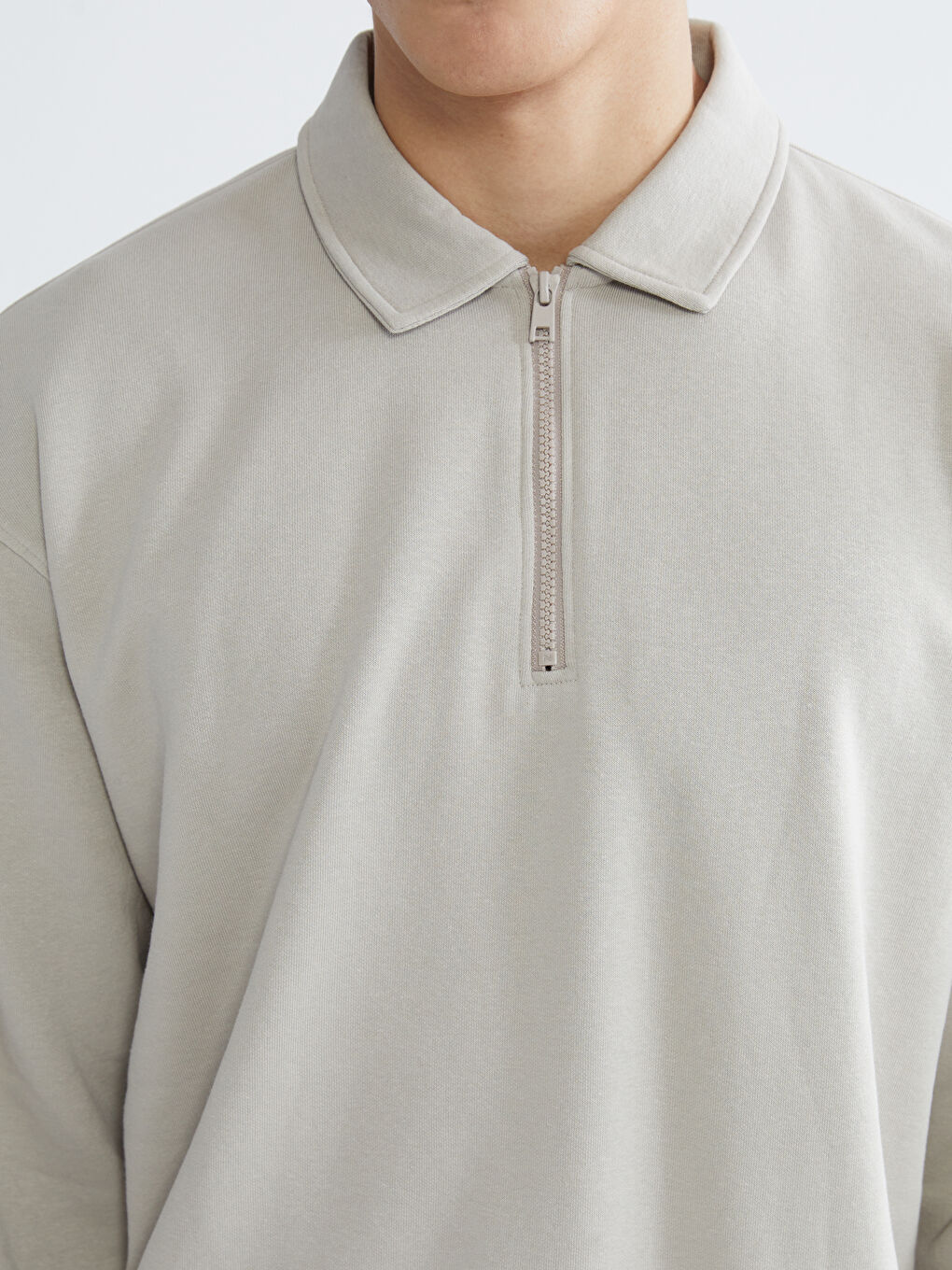 Ерлерге арналған поло жағалы свитшот-2