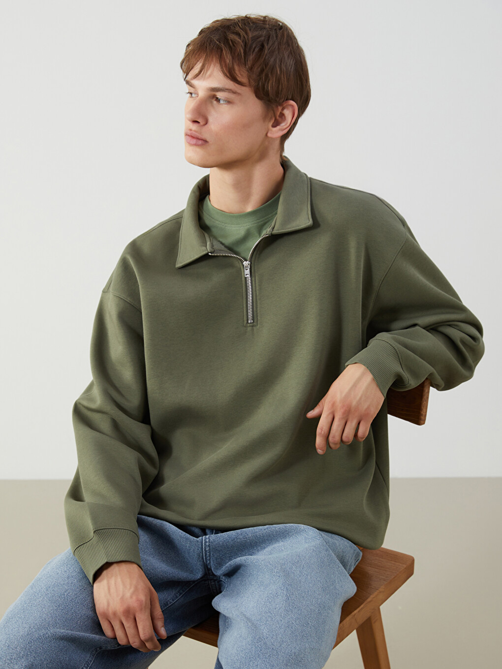 Polo Neck Men's Sweatshirt