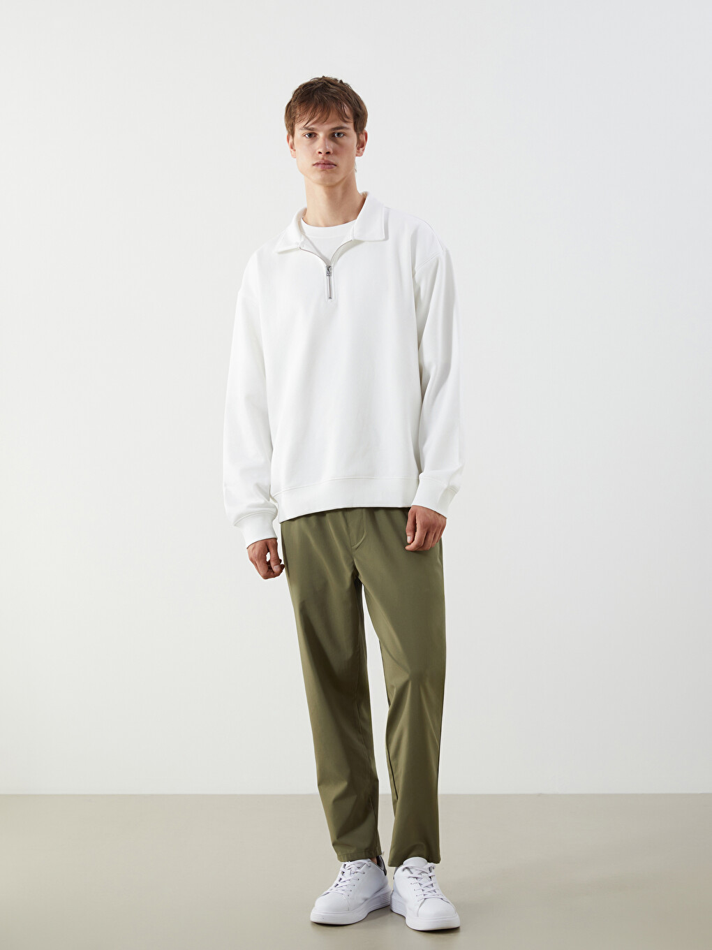 Polo Neck Men's Sweatshirt-1