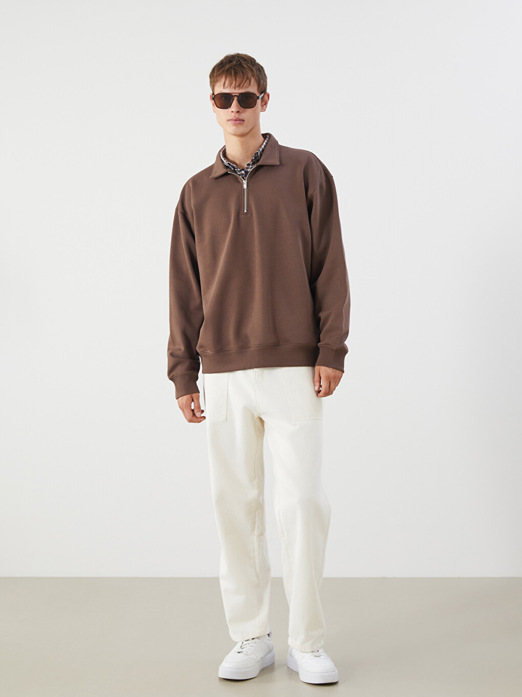 Polo Neck Men's Sweatshirt-1