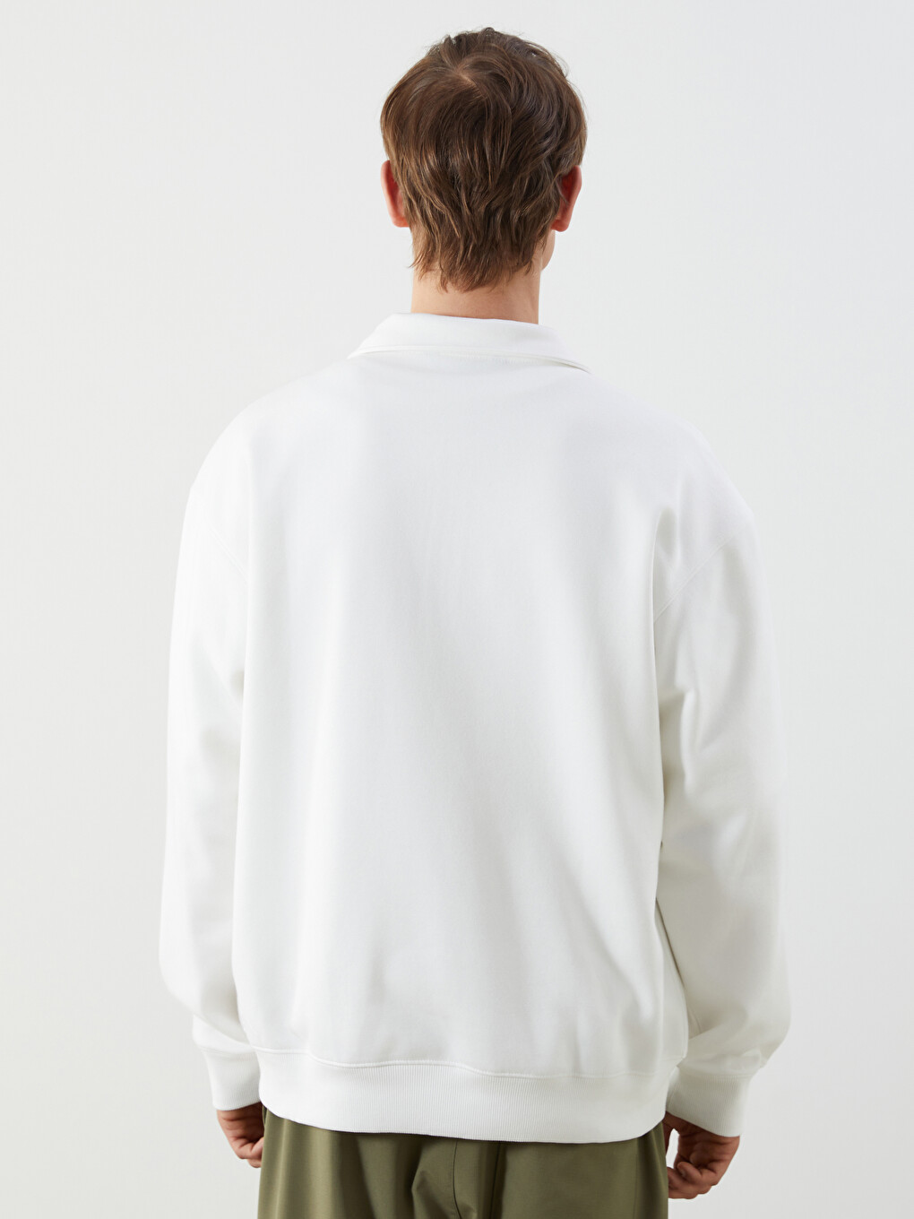 Polo Neck Men's Sweatshirt-3