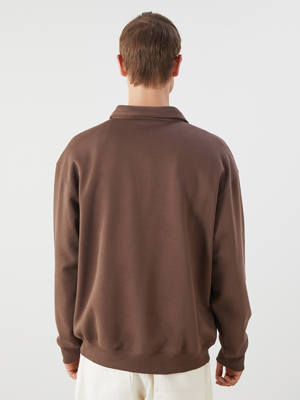 Polo Neck Men's Sweatshirt-3