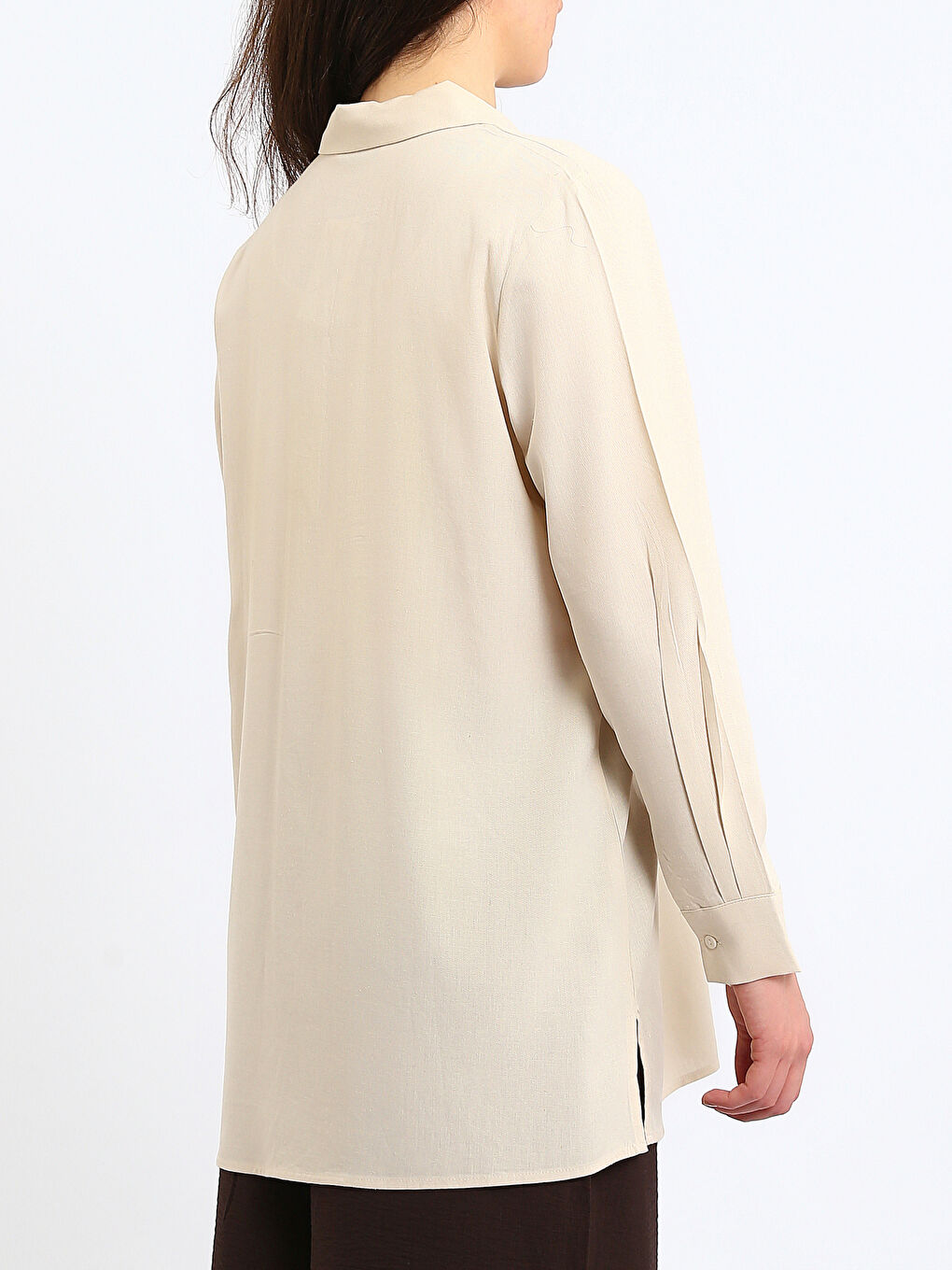 Linen Blend Women's Shirt Tunic-4