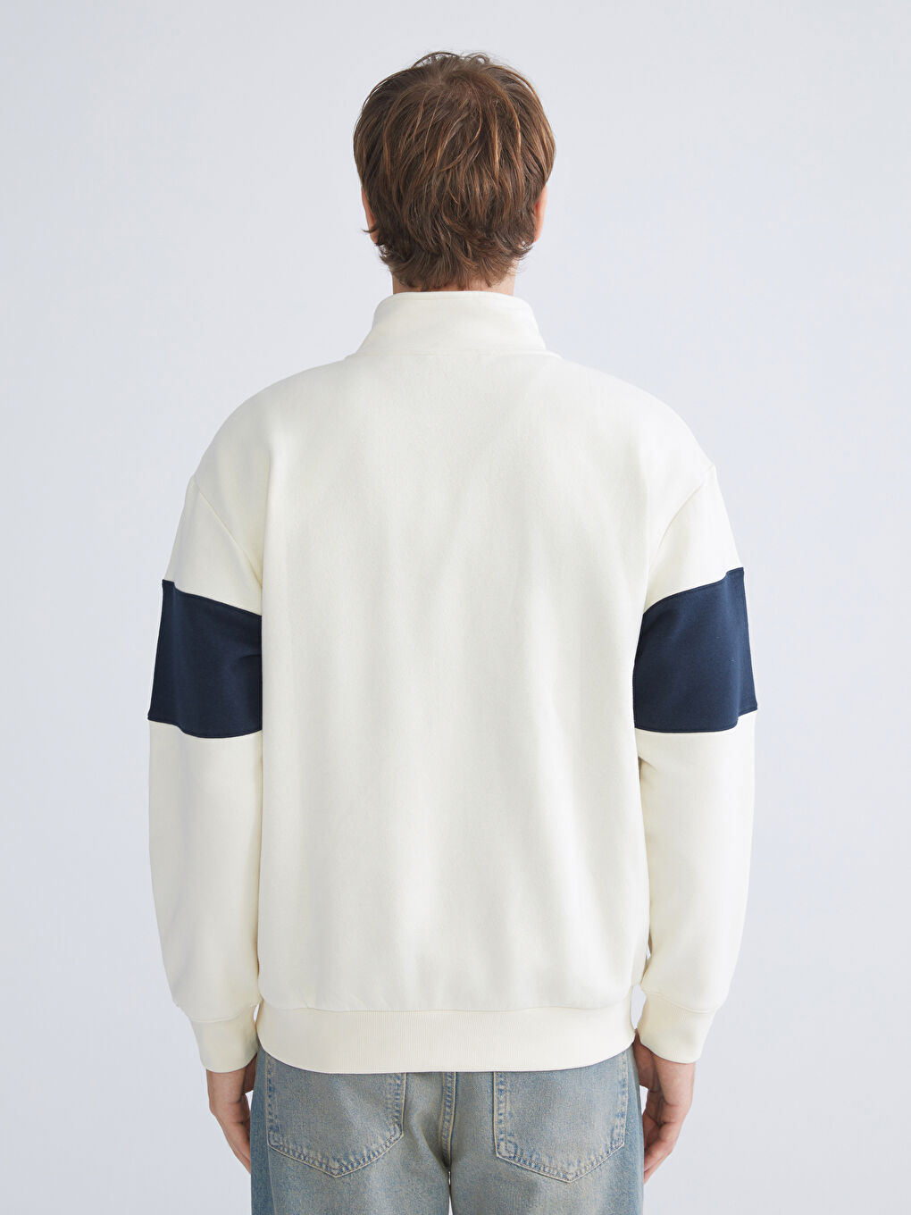 XSIDE Funnel Neck Printed Men's Sweatshirt -W54320Z8-YCM