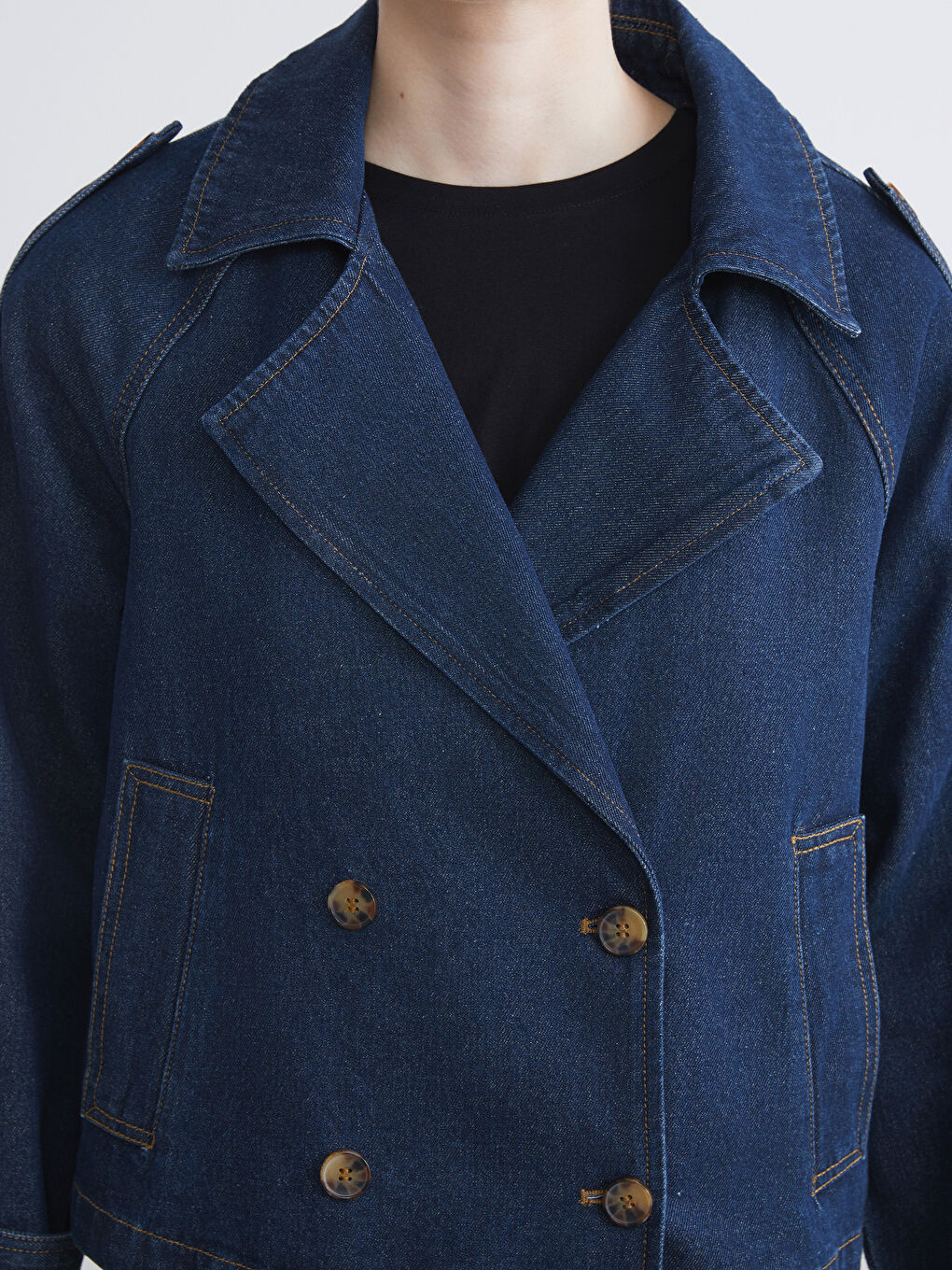 Әйелдер ИНДИГО Джинсы күртеше-2