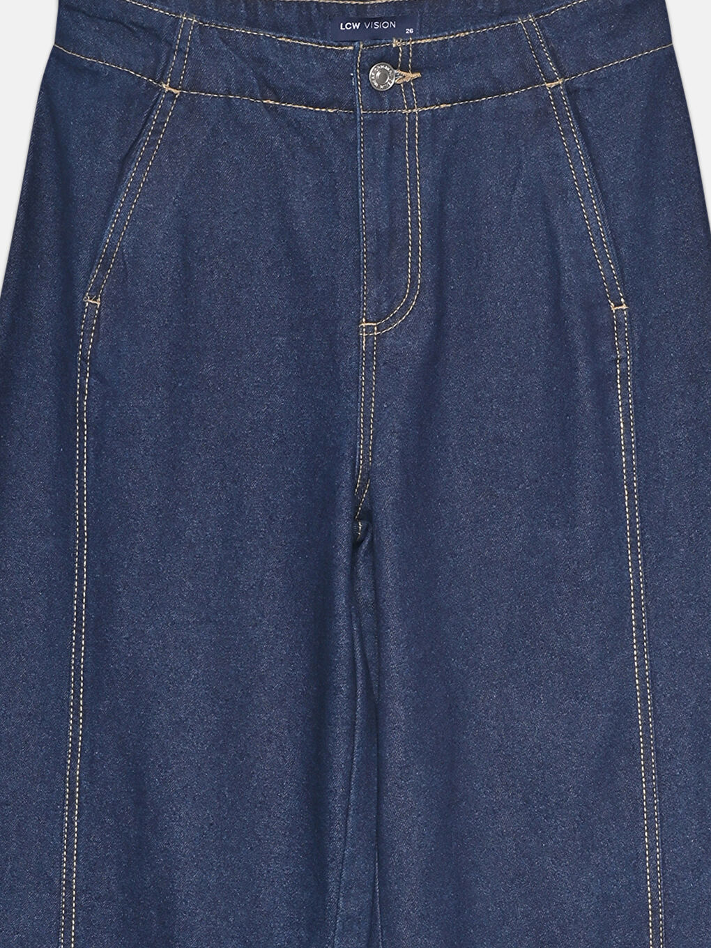 Jeans für Damen mit weitem Bein-2