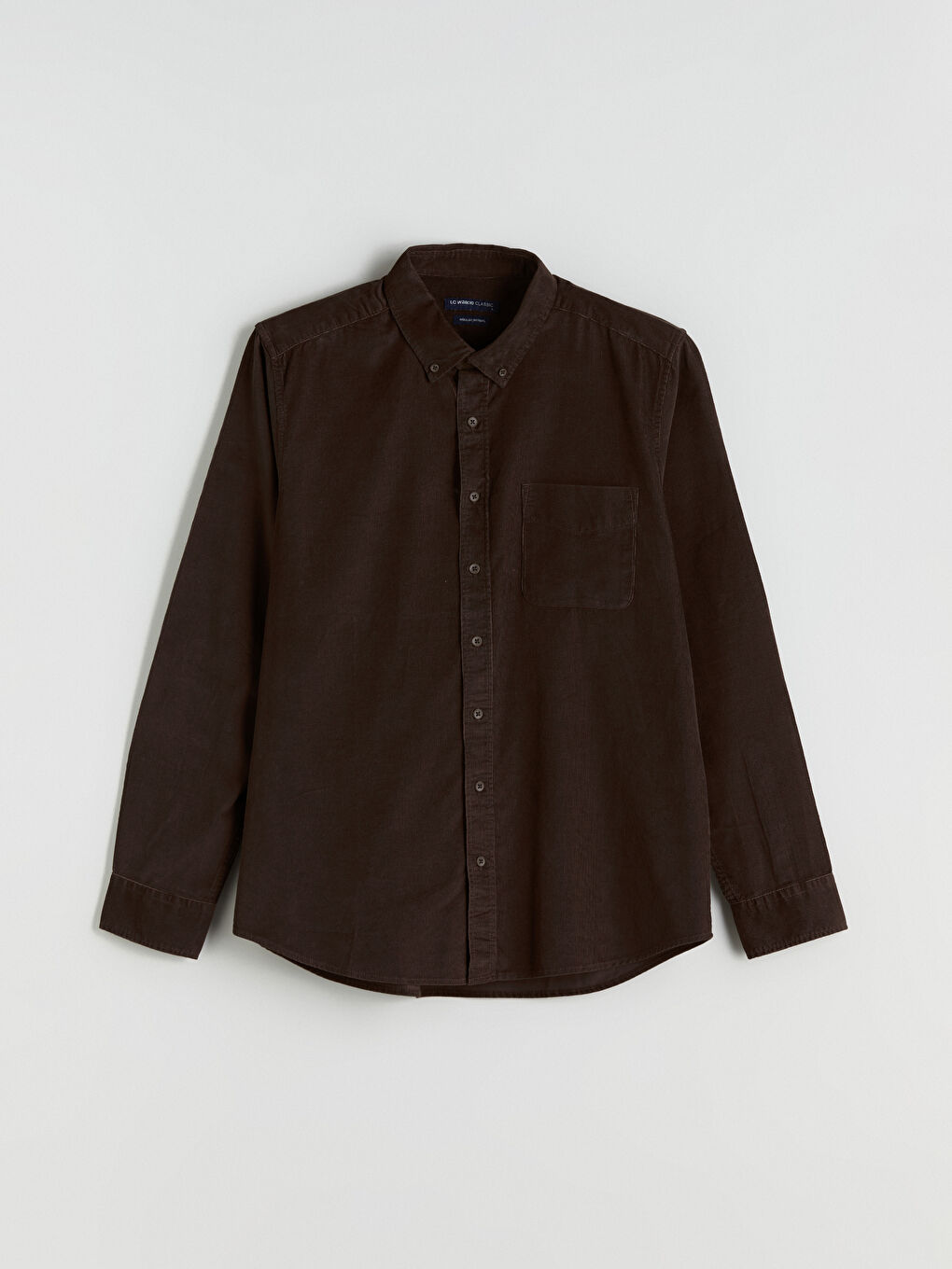 Regular Fit Long Sleeve Velvet Men's Shirt-4