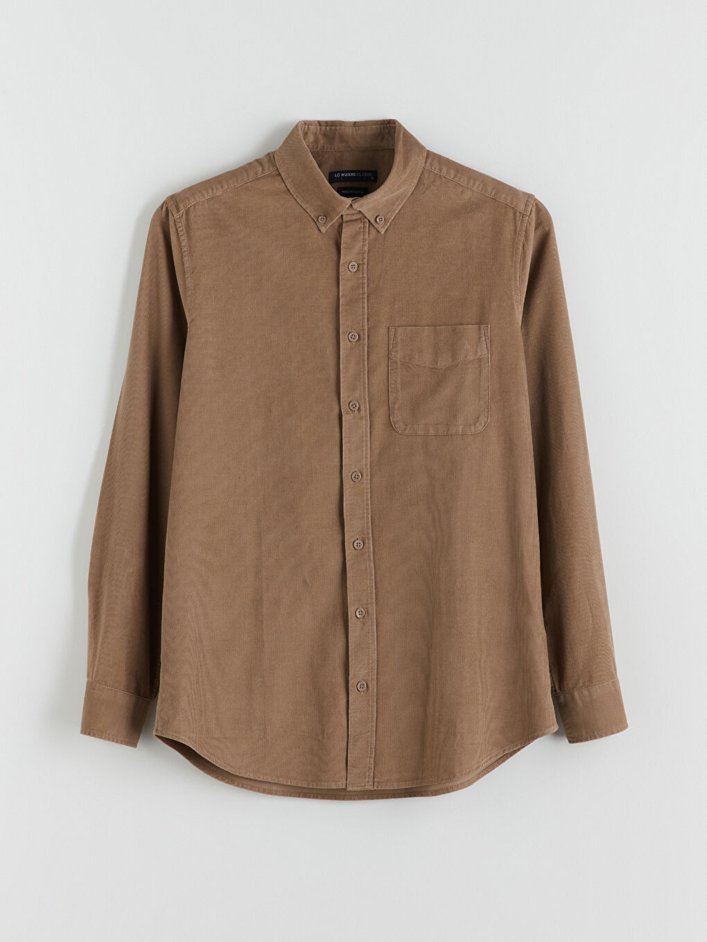 Regular Fit Long Sleeve Velvet Men's Shirt-8