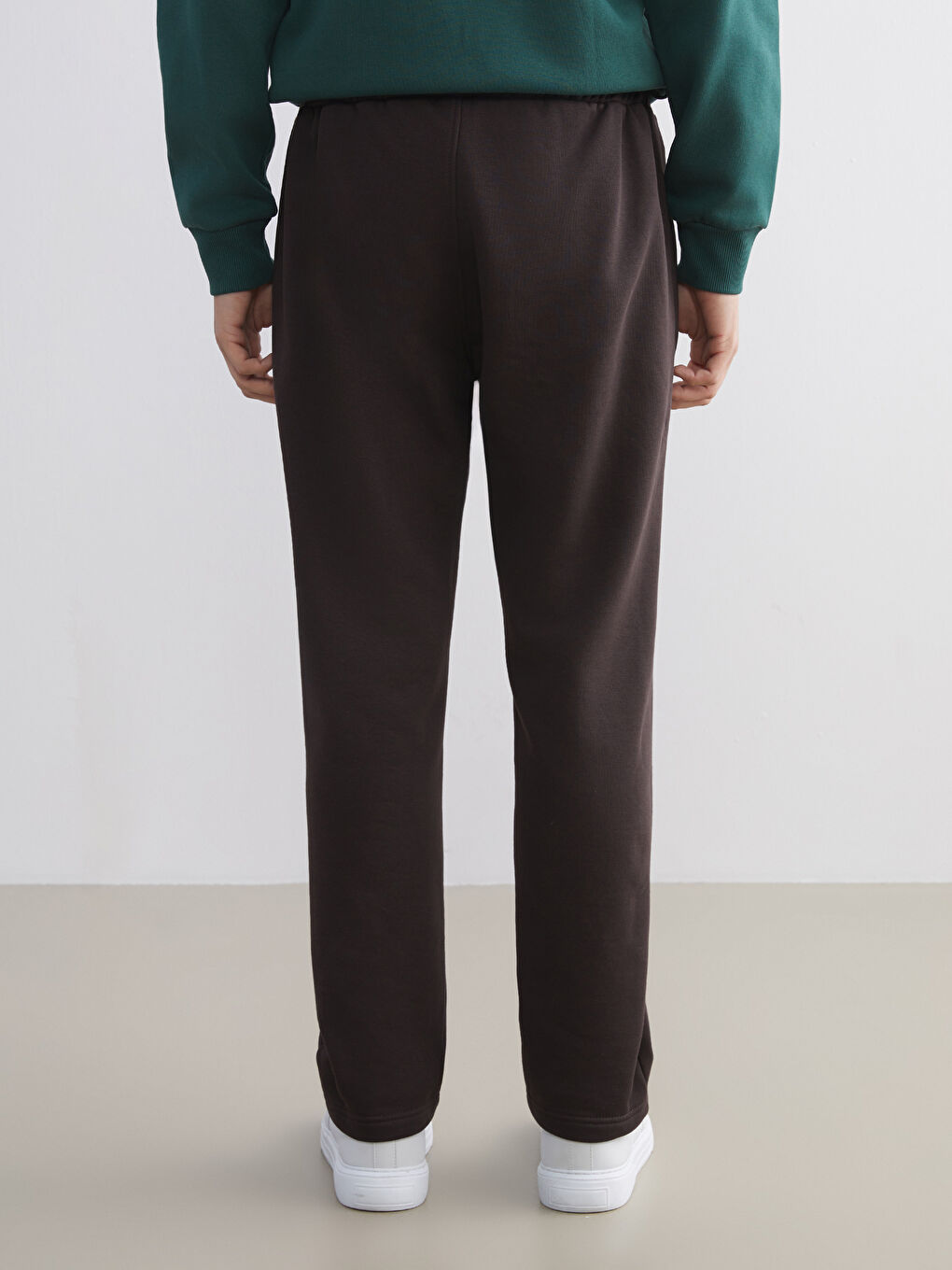 Kahverengi Standart Kalıp Erkek Eşofman Altı-3