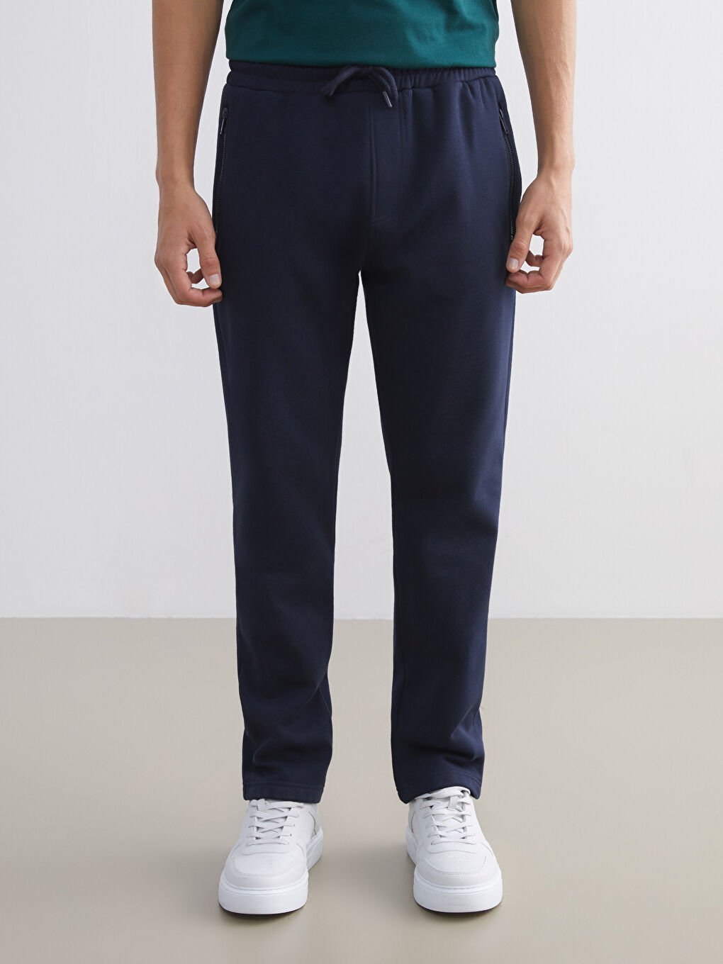 Lacivert Standart Kalıp Erkek Eşofman Altı-1