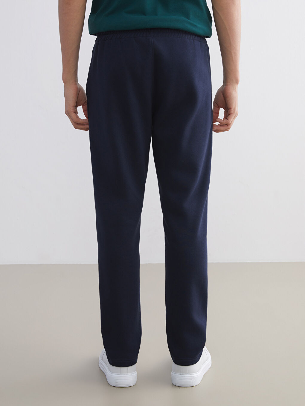 Lacivert Standart Kalıp Erkek Eşofman Altı-3