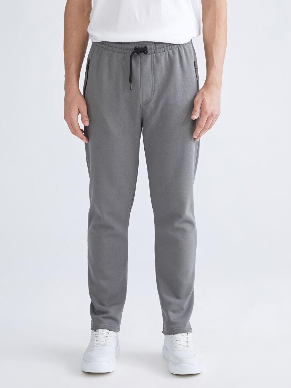 Gri Standart Kalıp Erkek Eşofman Altı-1