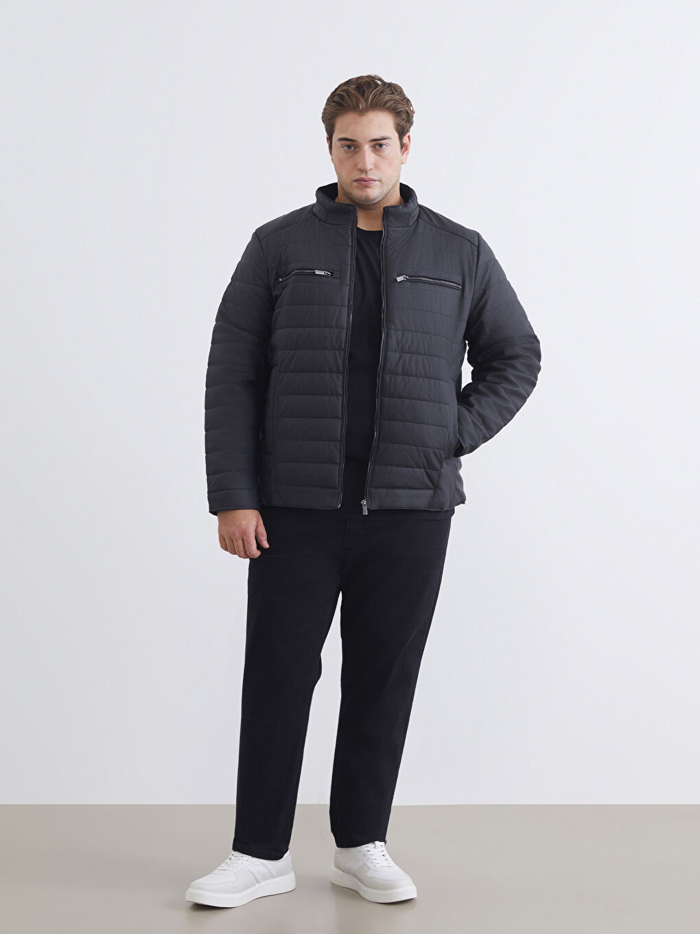 Manteau en Similicuir à Col Chemise pour Hommes Coupe Standard-7