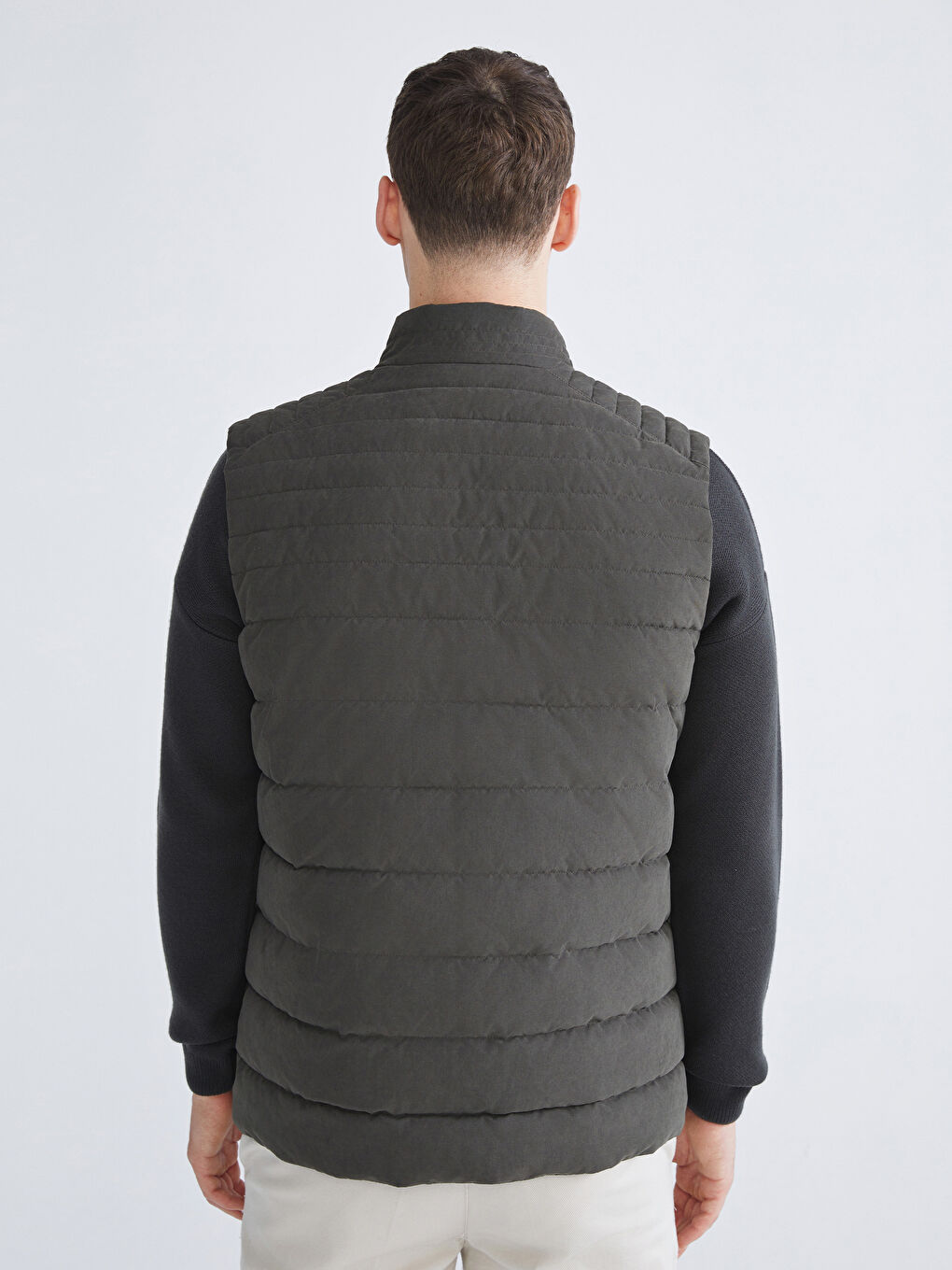 Standard Fit Funnel Neck Men's Puffer Gilet-4