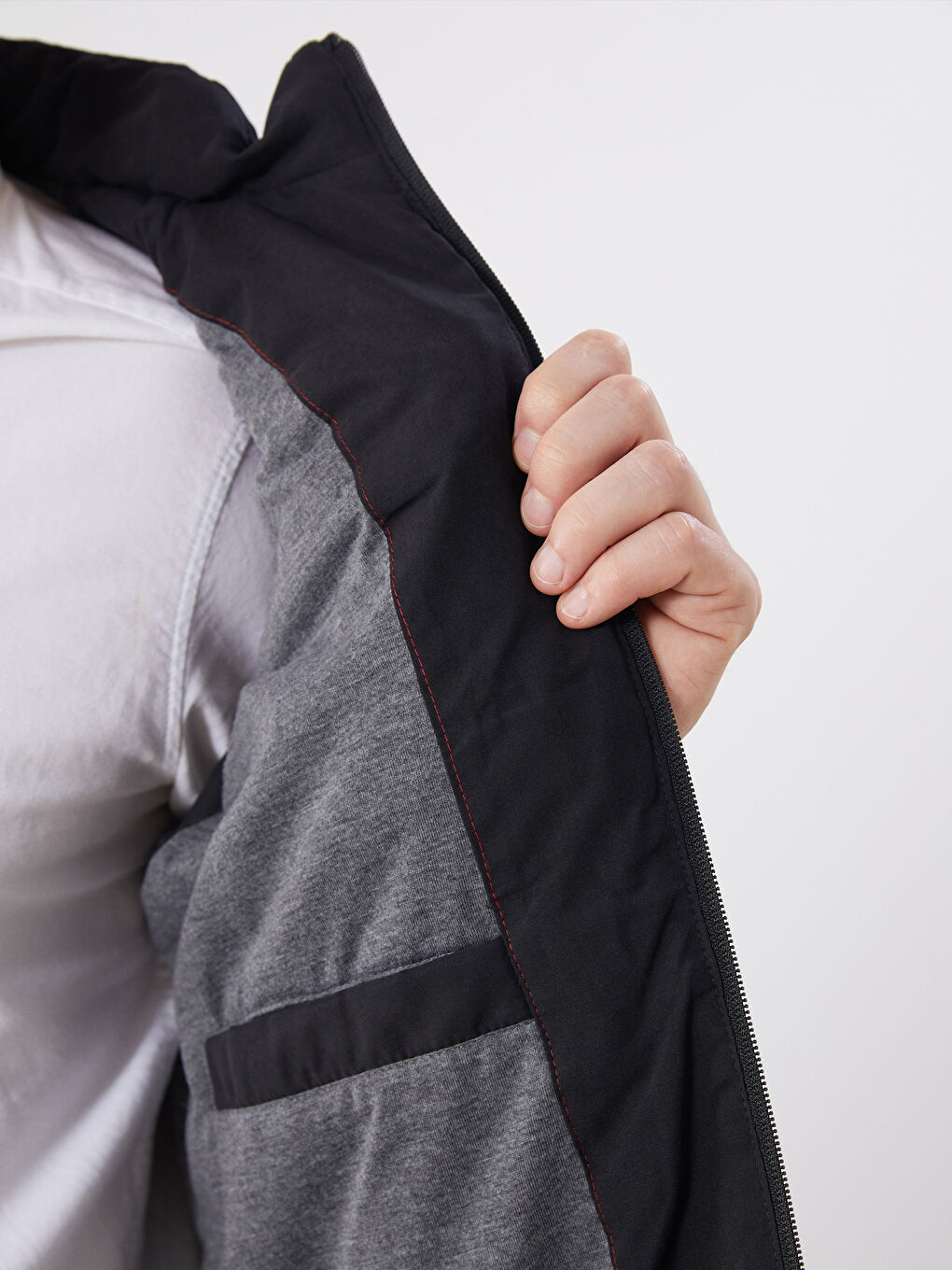 Standard Fit Funnel Neck Men's Puffer Gilet-4