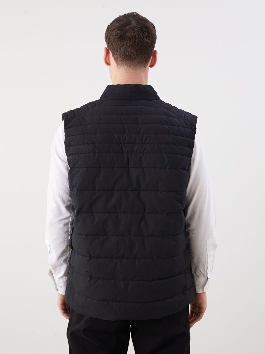 Standard Fit Funnel Neck Men's Puffer Gilet-8