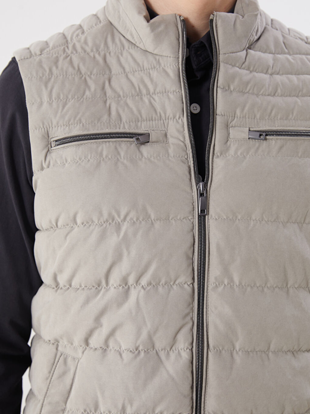 Standard Fit Funnel Neck Men's Puffer Gilet-6