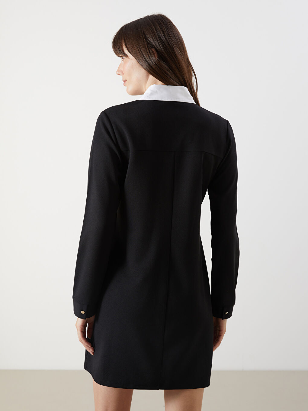 LCW Comfort Woman BLACK Shirt Dress -W54353Z8-CVL