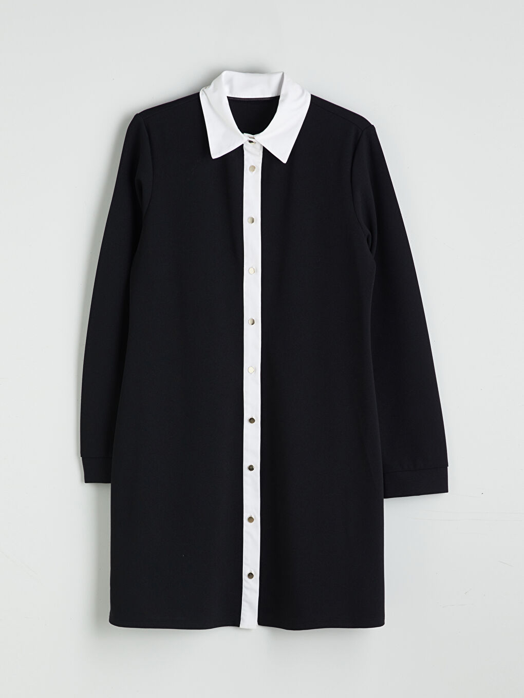 LCW Comfort Woman BLACK Shirt Dress -W54353Z8-CVL