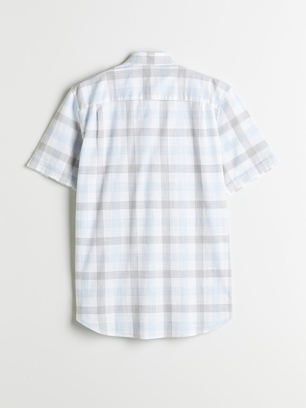 LCWAIKIKI Classic Regular Fit Short Sleeve Plaid Poplin Men's Shirt -W54363Z8-LLC