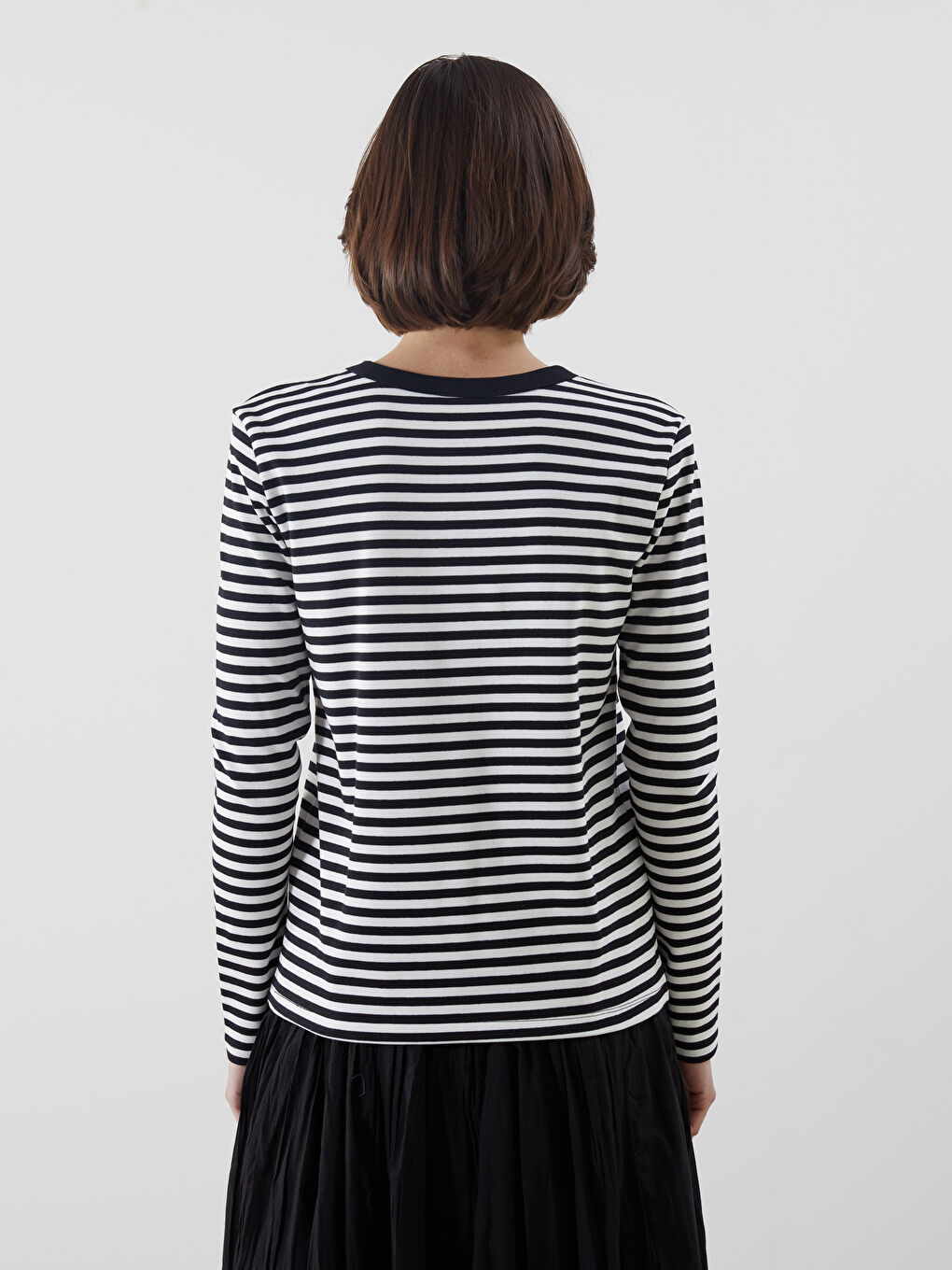 LCW Vision Crew Neck Striped Women's T-Shirt -W54381Z8-LEG