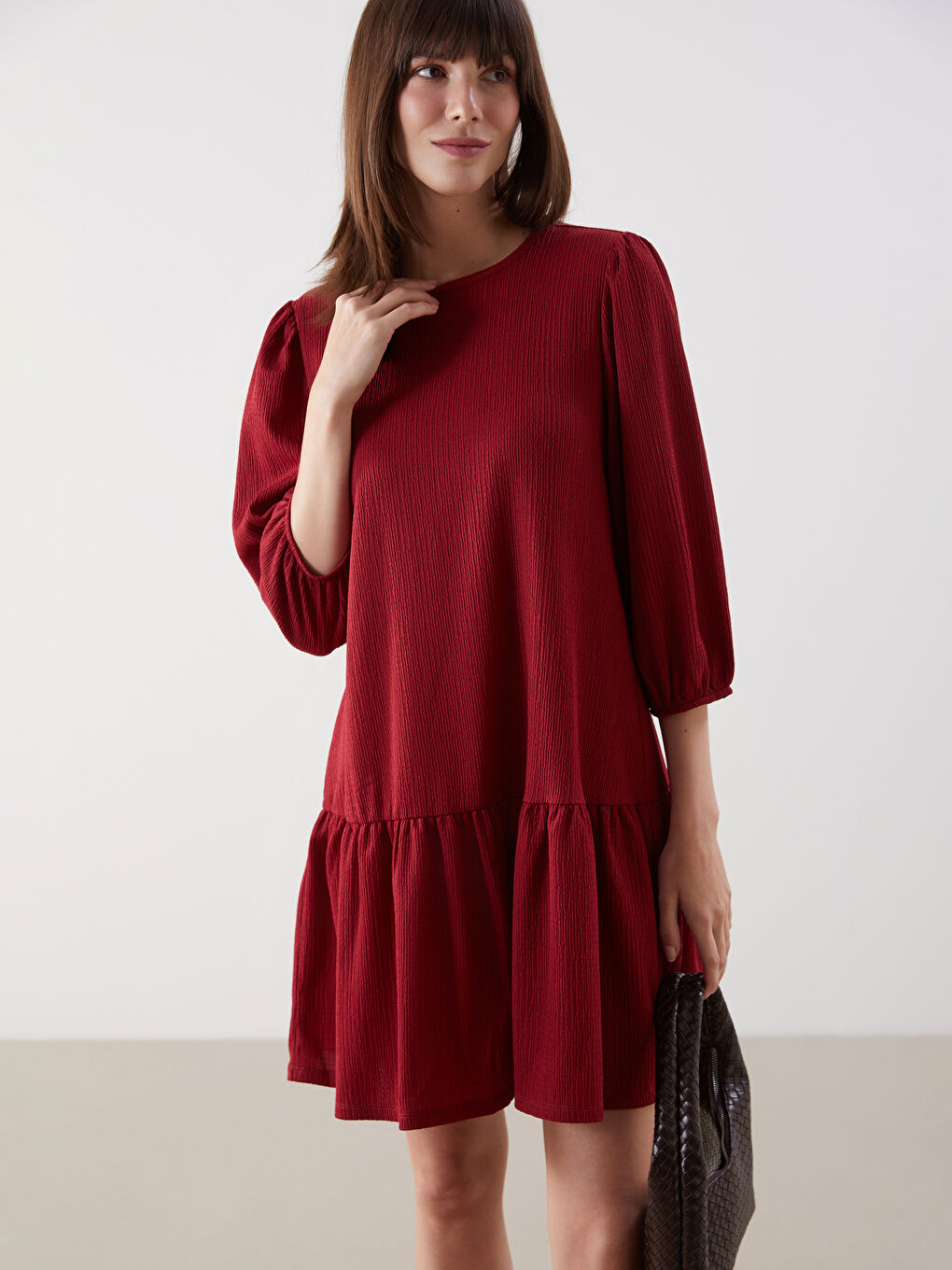 LCW Comfort Woman RED Dress -W54399Z8-R3M