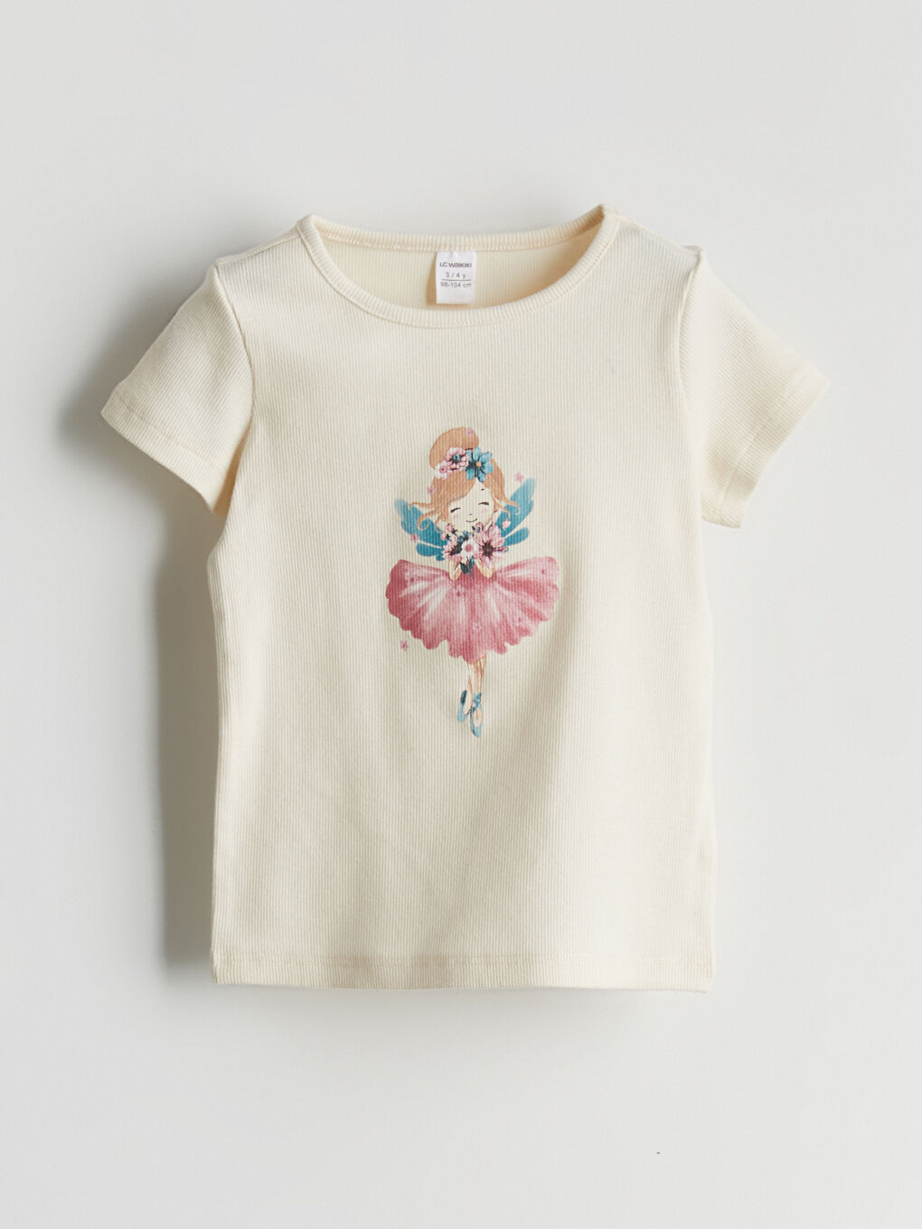 LCW Kids Printed Girls' T-Shirt -W54404Z1-FRC