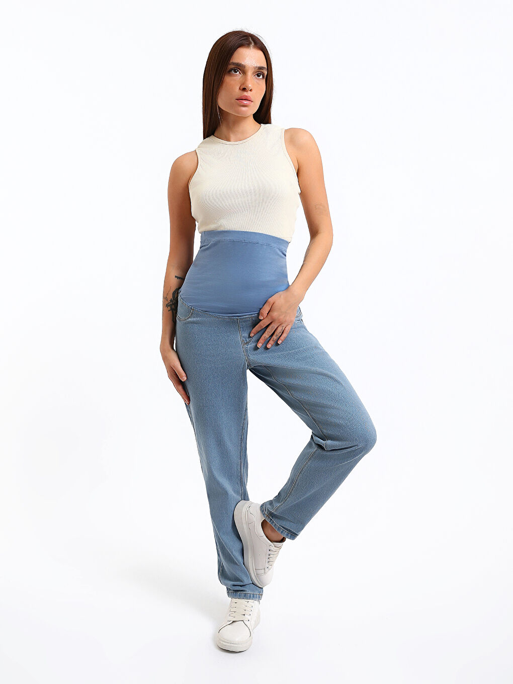 Abdominal Paneled Maternity Jeans