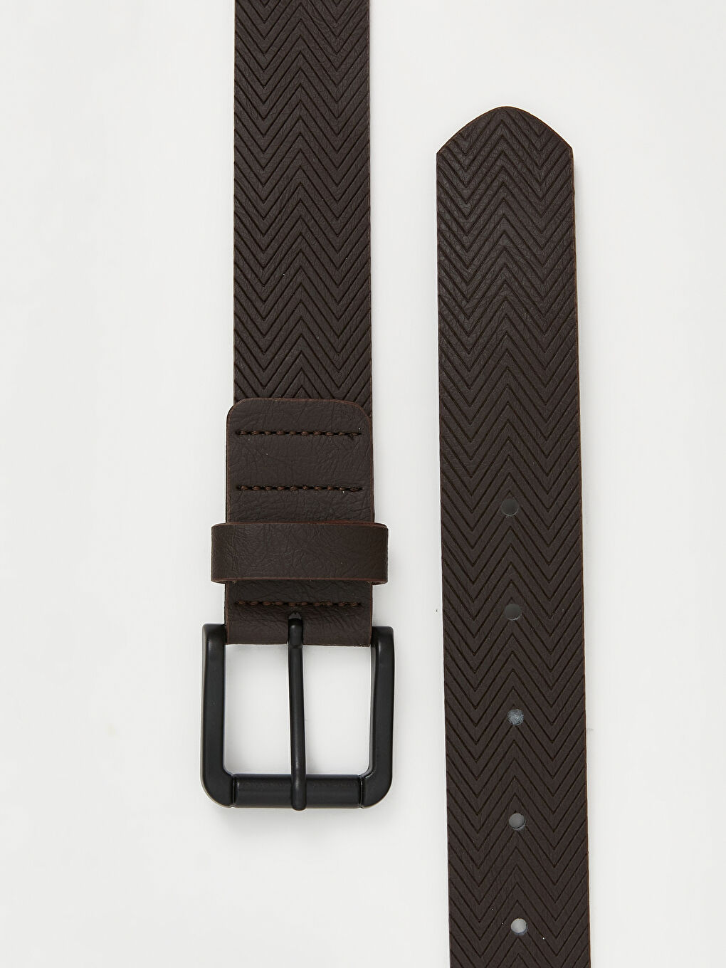 Kahverengi Deri Görünümlü Erkek Kemer-1