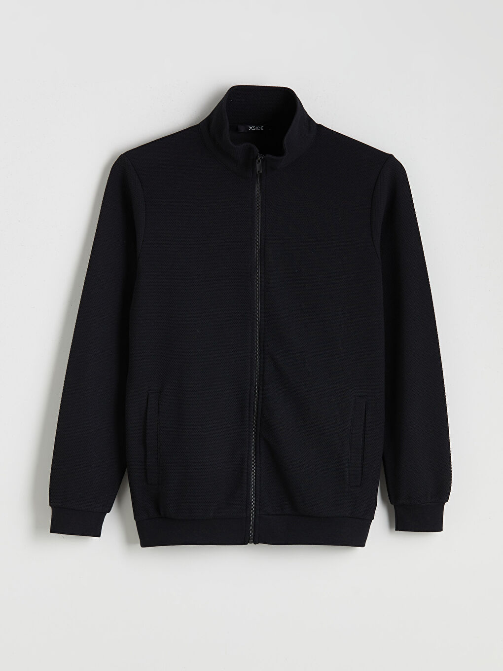 XSIDE Funnel Neck Long Sleeve Men's Zip-Up Sweatshirt -W54432Z8-J0F