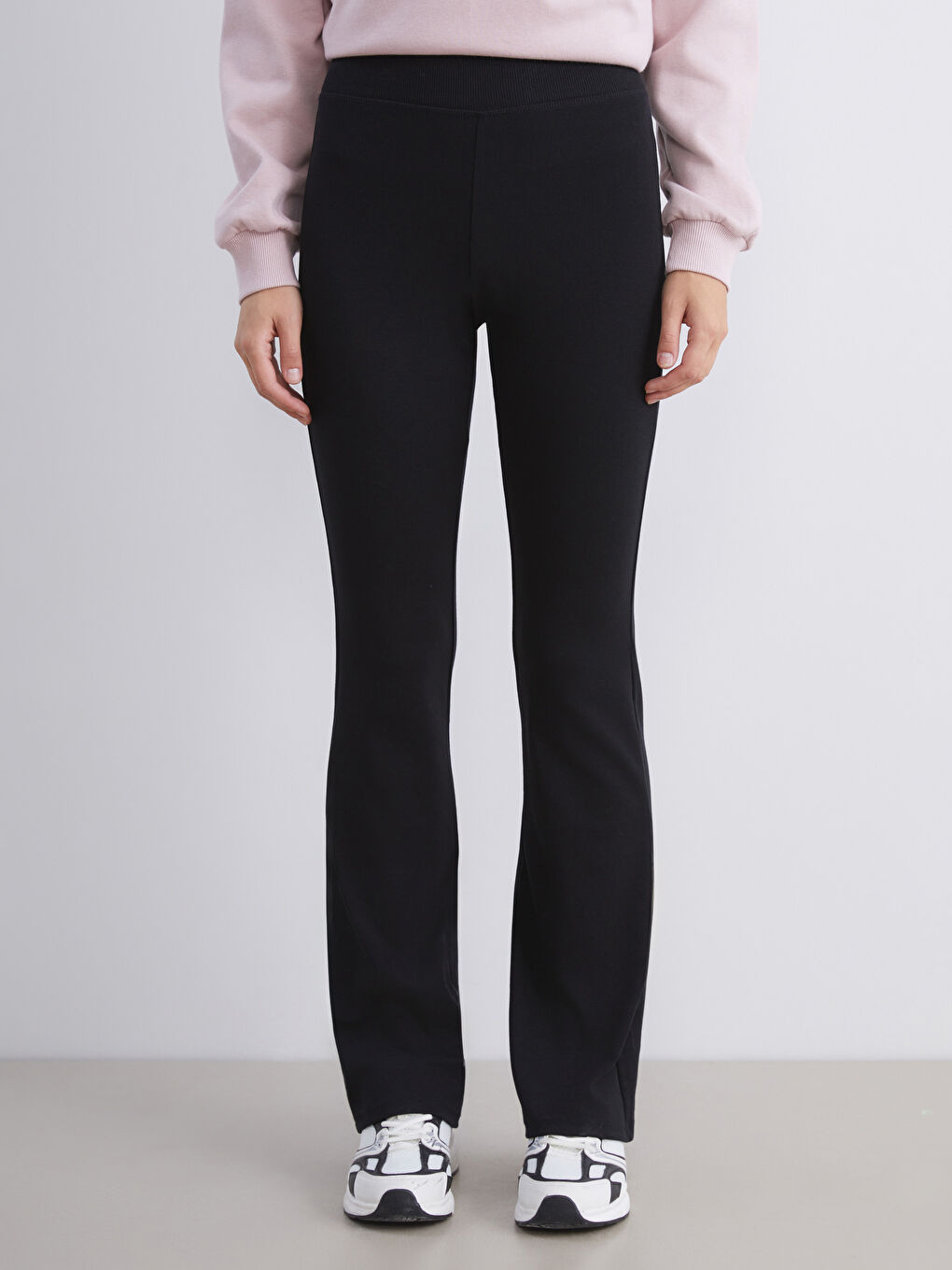 Elasticated Waist Flared Women's Sweatpants-1