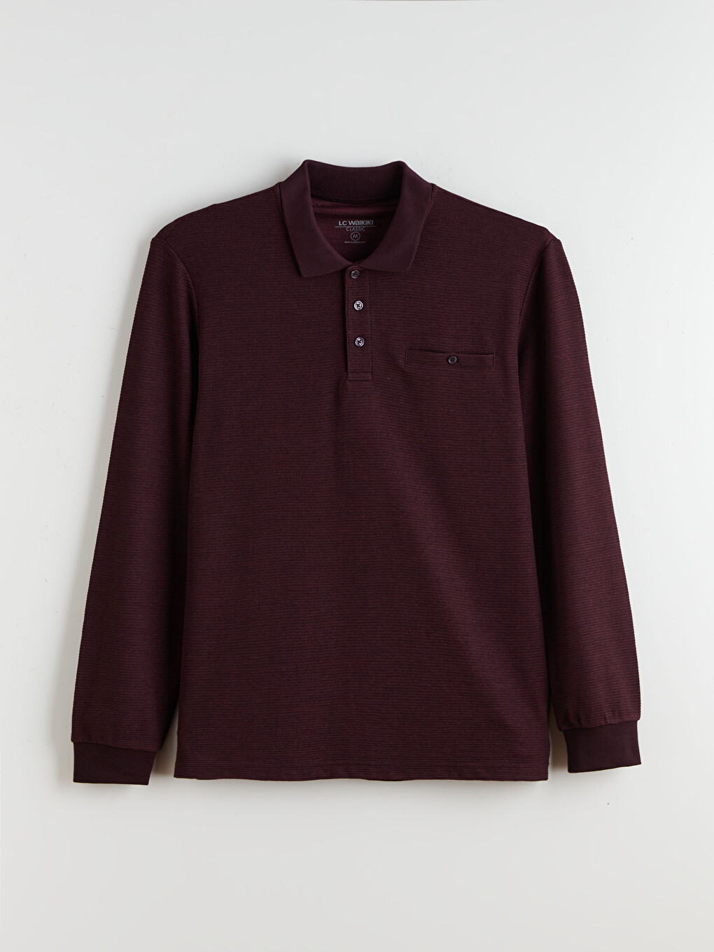 Mürdüm Polo Yaka Uzun Kollu Erkek Sweatshirt-4