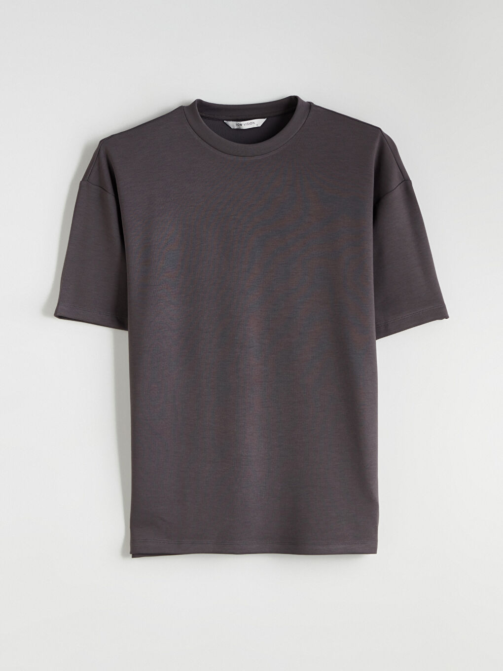 Antrasit Bisiklet Yaka Erkek Tişört-4