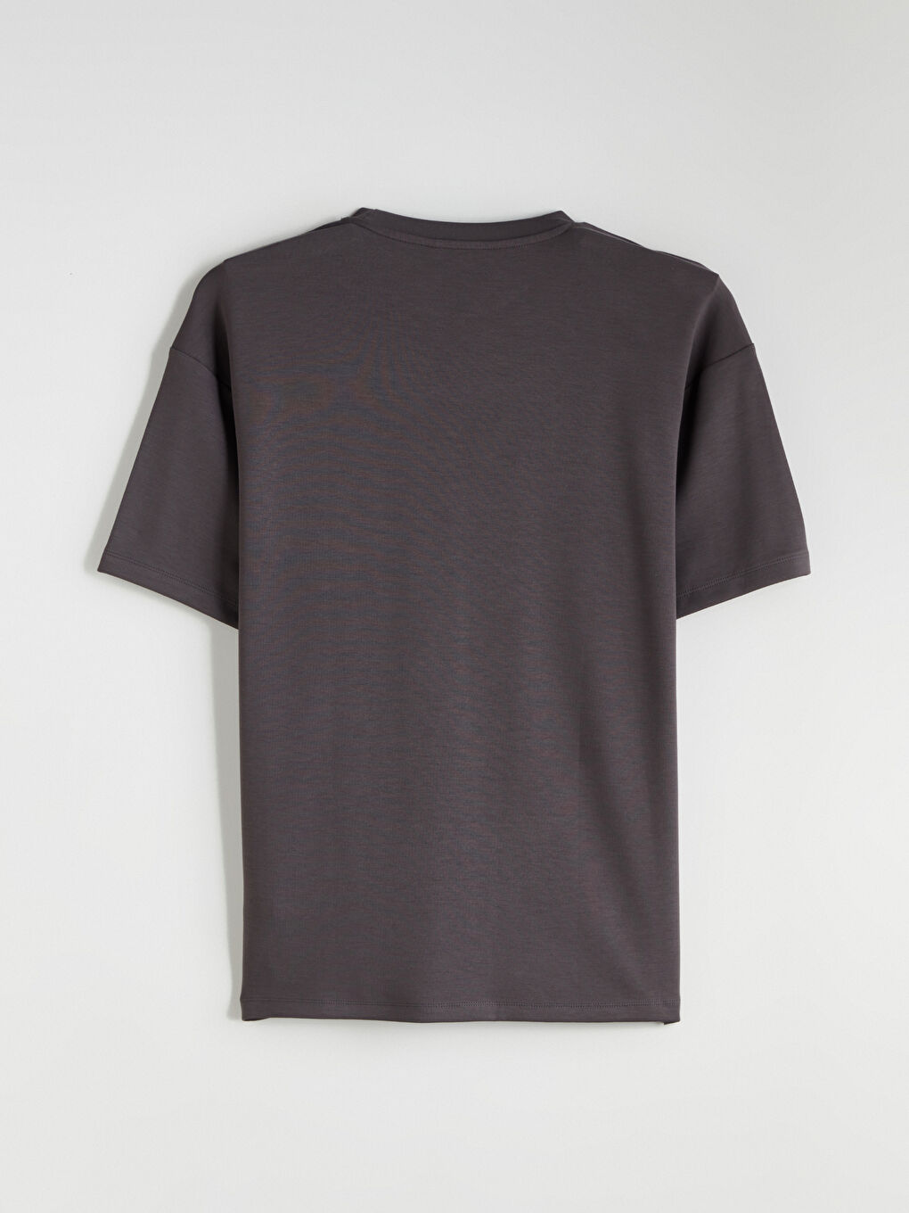 Antrasit Bisiklet Yaka Erkek Tişört-5