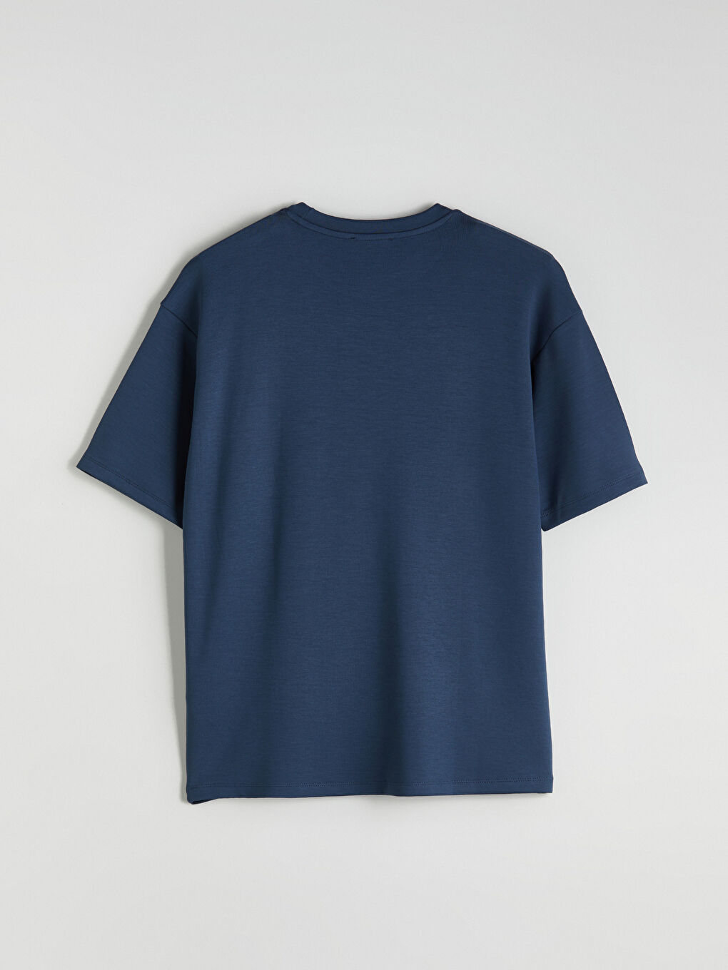 İndigo Bisiklet Yaka Erkek Tişört-5