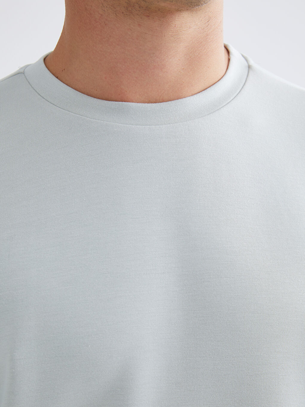 Yeşil Bisiklet Yaka Erkek Tişört-2