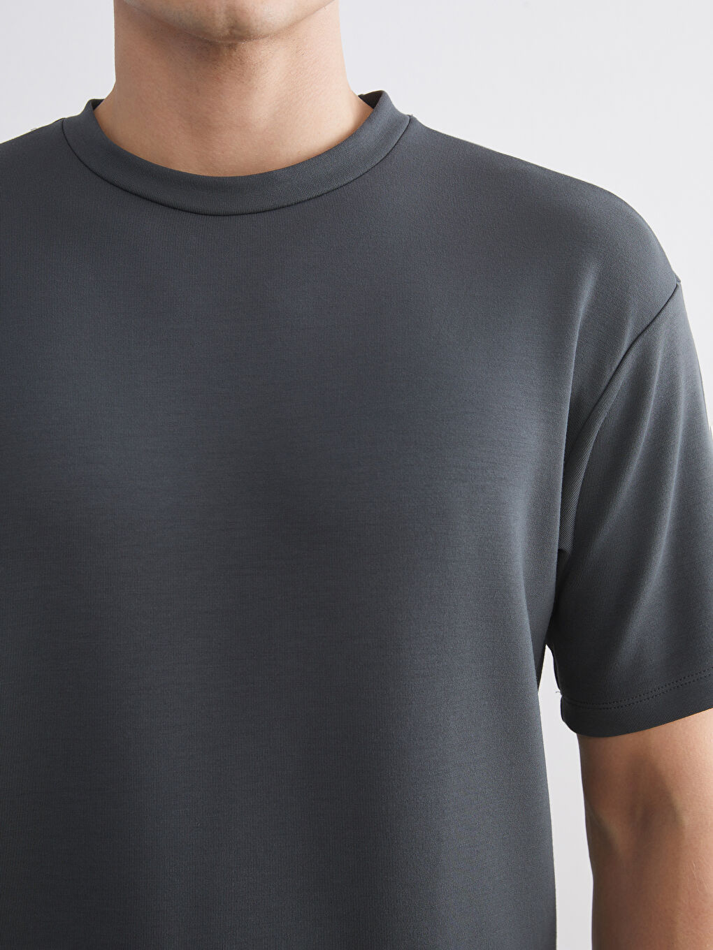 Yeşil Bisiklet Yaka Erkek Tişört-2