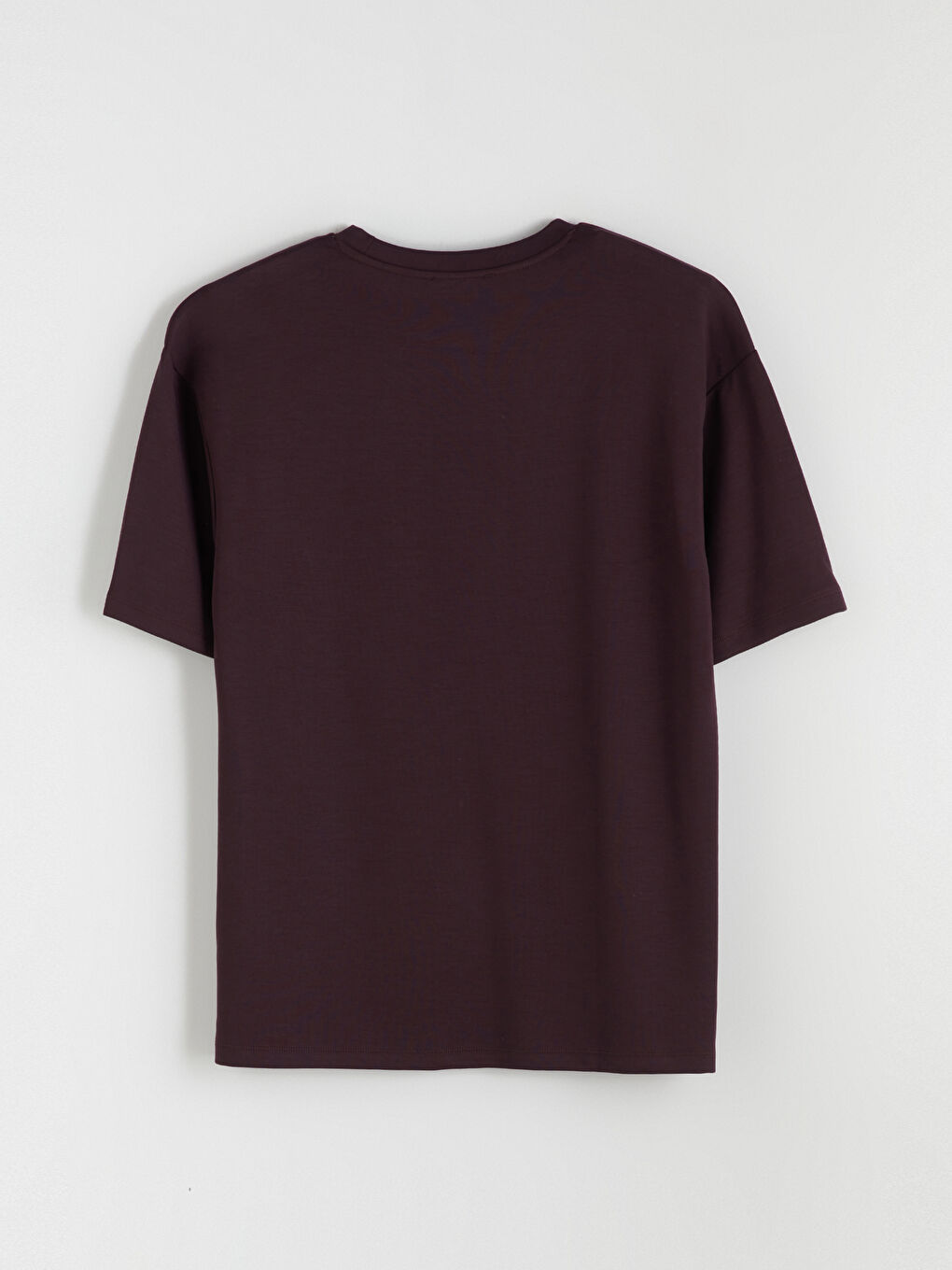 Mürdüm Bisiklet Yaka Erkek Tişört-5