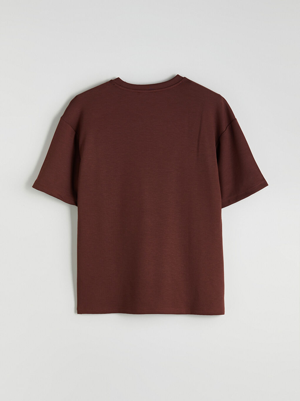 Kahverengi Bisiklet Yaka Erkek Tişört-5