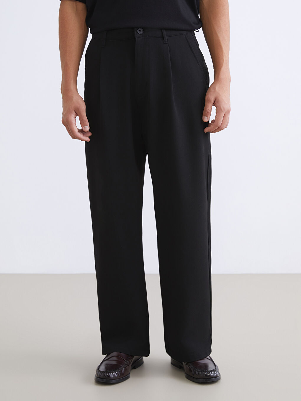 Штани з твілу вільного крою для чоловіків-1