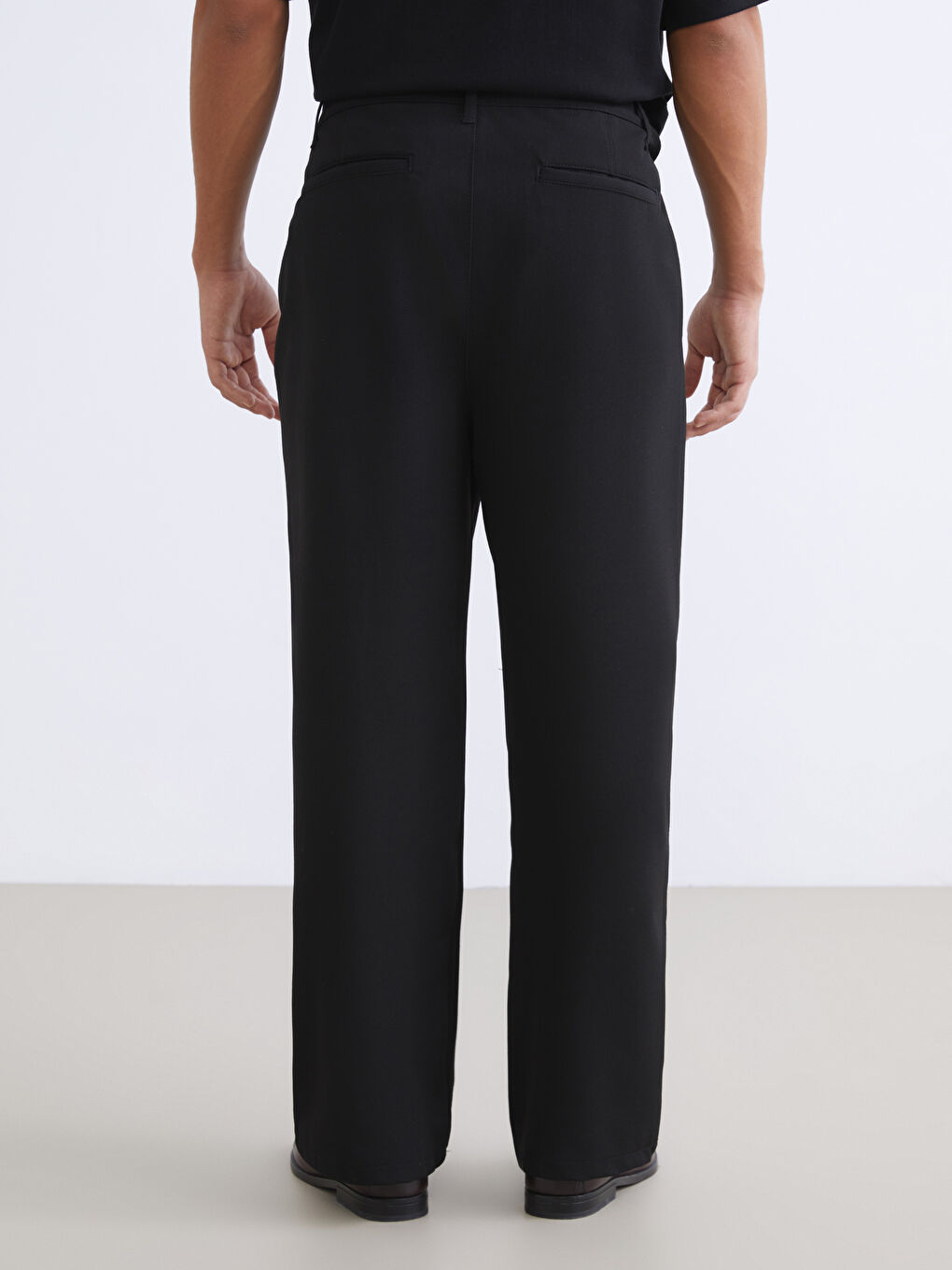 Штани з твілу вільного крою для чоловіків-3