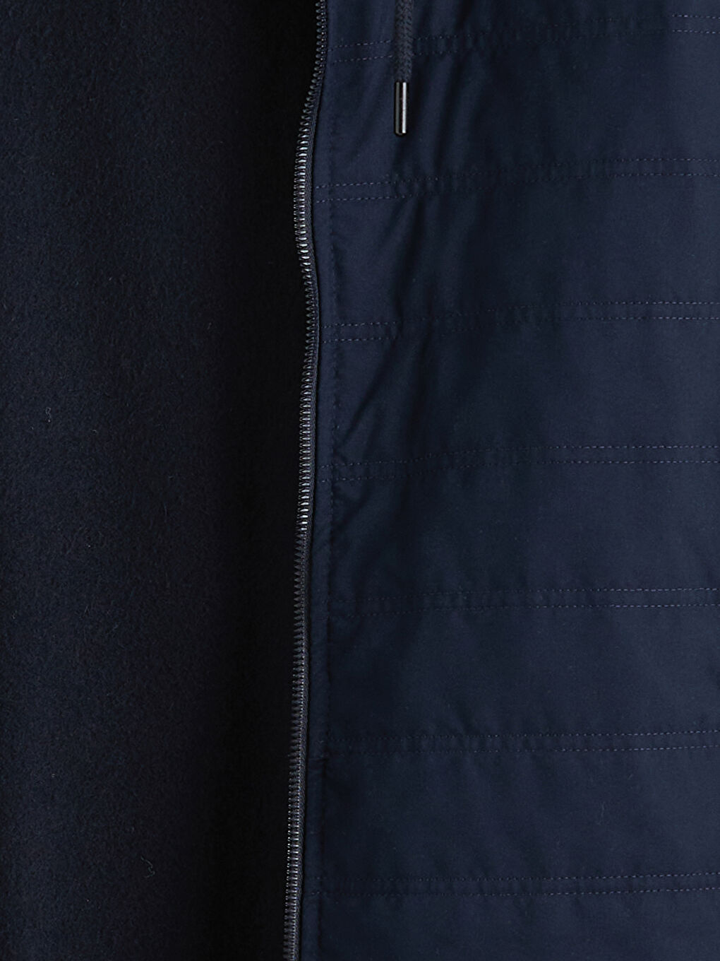 Lacivert Kapüşonlu Erkek Kalın Fermuarlı Sweatshirt-6