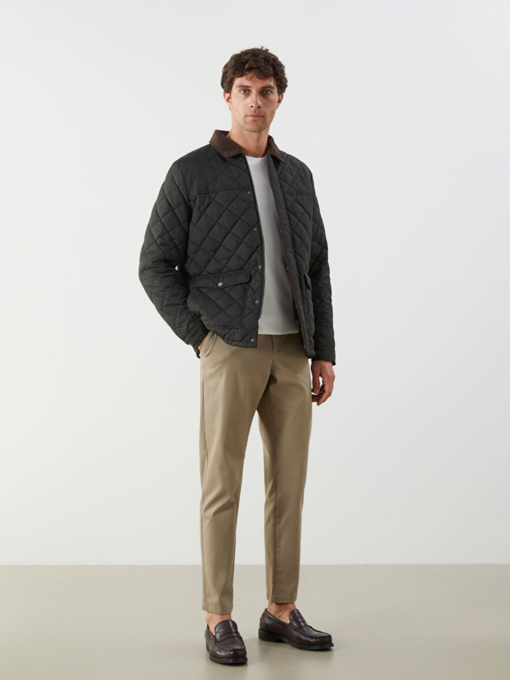 Standard Fit Collared Neck Men's Puffer Coat-1