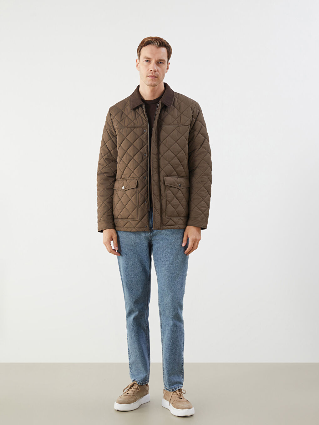 Standard Fit Collared Neck Men's Puffer Coat-1