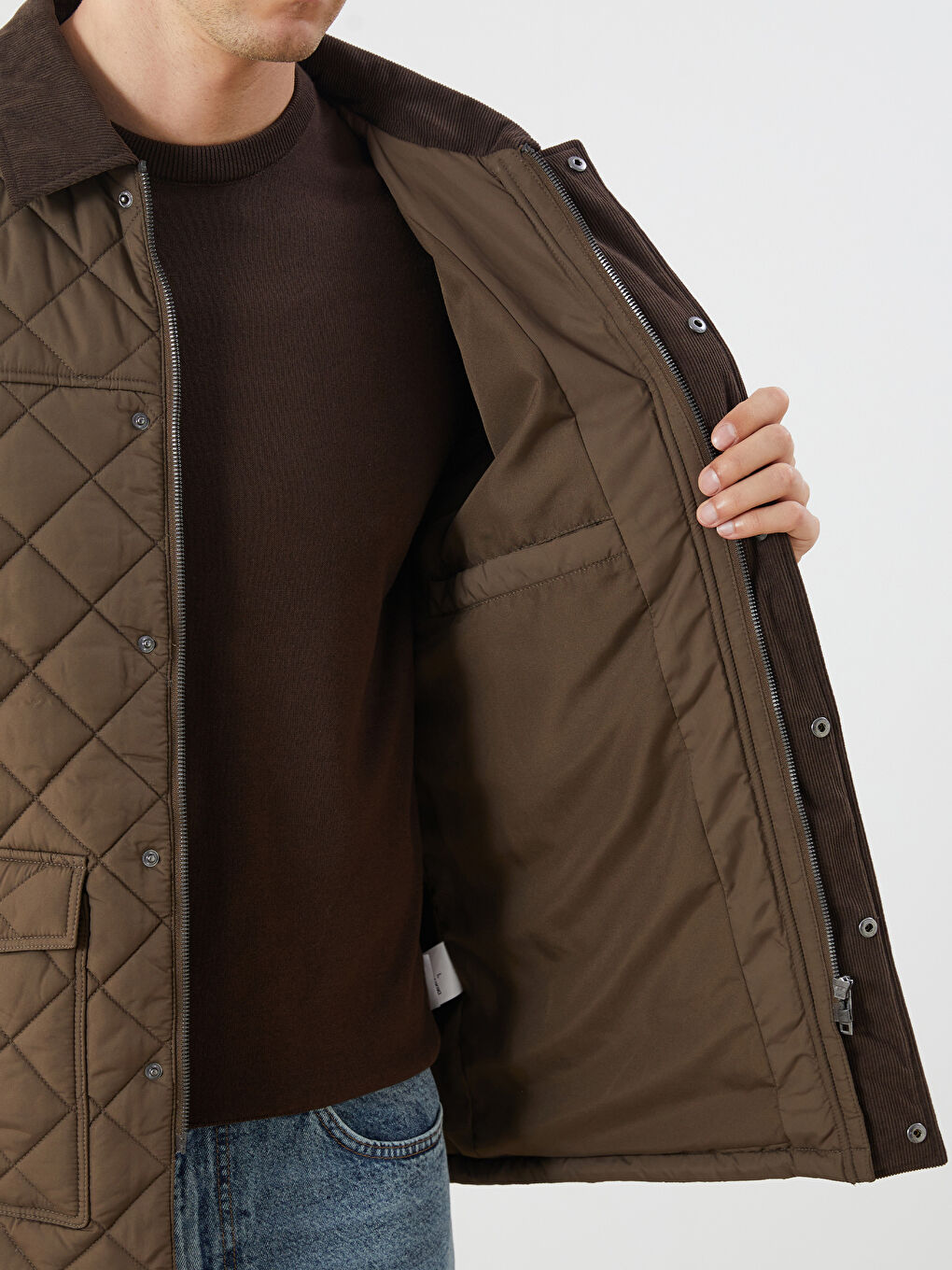 Standard Fit Collared Neck Men's Puffer Coat-2